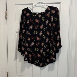 Papermoon Black Floral Blouse